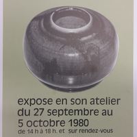 Affiche pour l'exposition Anne Leclercq Céramiste à Mignault , (Belgique) , du 27 septembre au 5 octobre 1980 .
